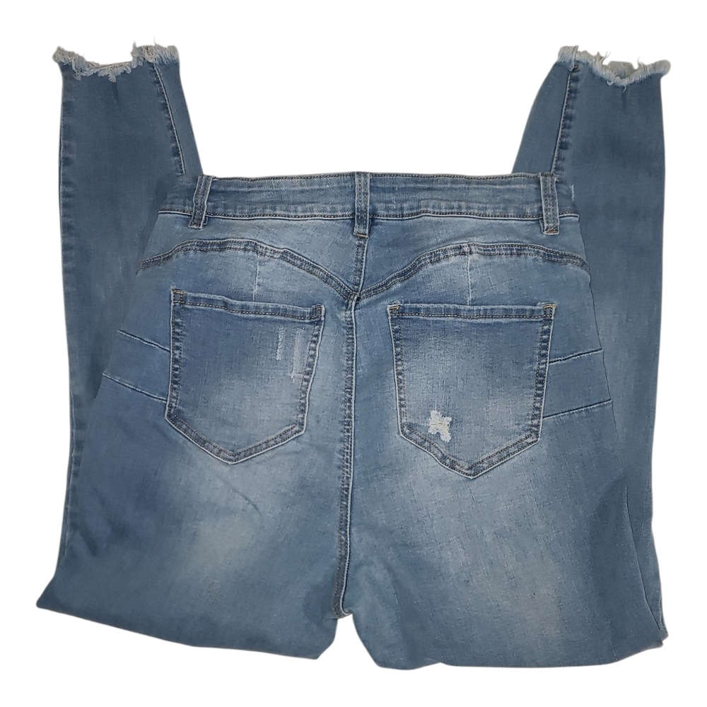 HI-Waisted Distressed Skinny JEANS sz 14 - Picture 4 of 6